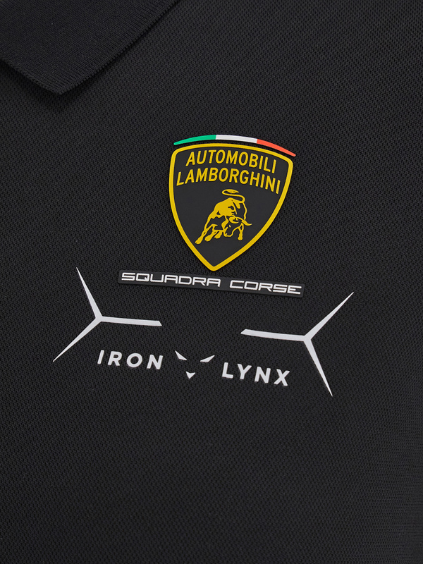 Automobili Lamborghini Squadra Corse 女式黑色 Polo 衫 - Lamborghini Store