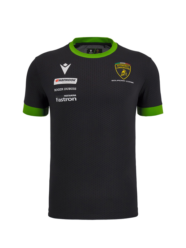 Automobili Lamborghini Squadra Corseメンズ スポーツシャツ（ブラック） - Lamborghini Store