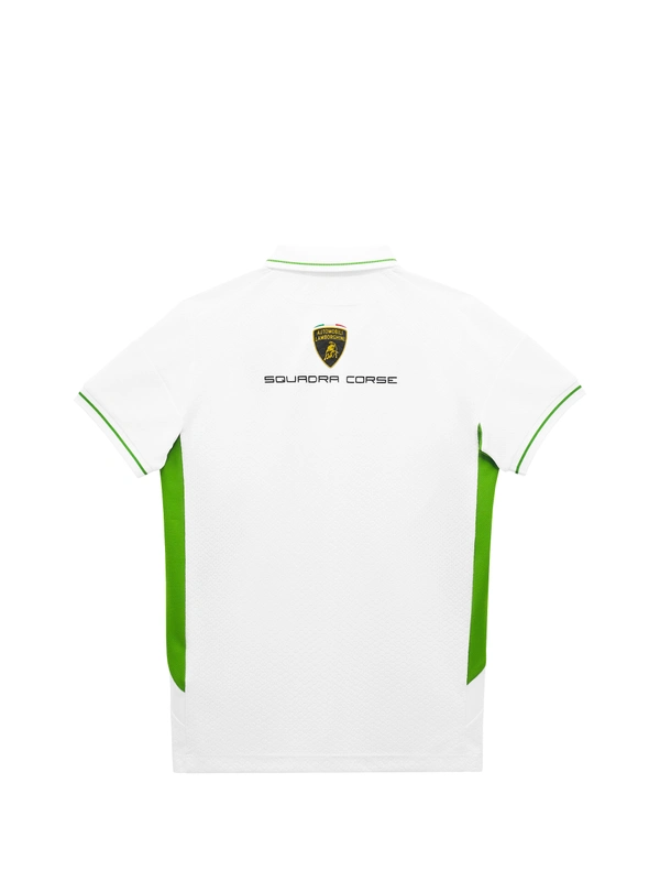 Automobili Lamborghini Squadra Corse 儿童白色 Polo 衫 - Lamborghini Store