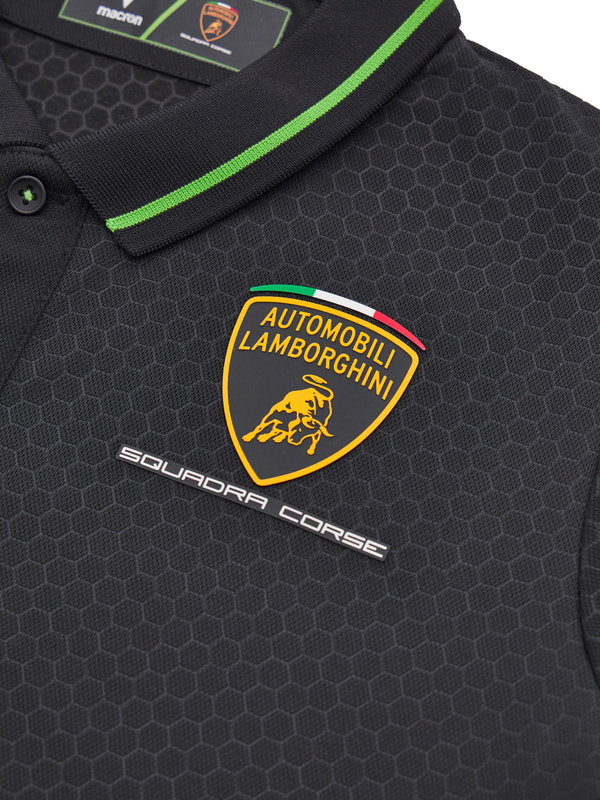 Automobili Lamborghini Squadra Corse polo negro para niño - Lamborghini Store