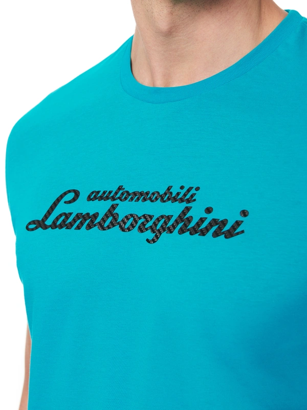 AUTOMOBILI LAMBORGHINI ICONIC SCRIPT LOGO T-SHIRT - Lamborghini Store