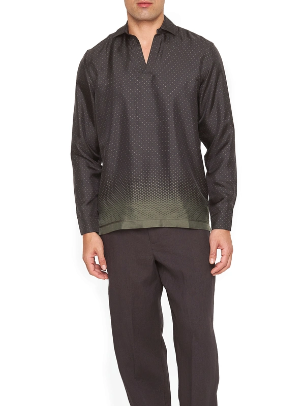 RELAXED FIT SILK SHIRT ORLEBAR BROWN X AUTOMOBILI LAMBORGHINI - Lamborghini Store