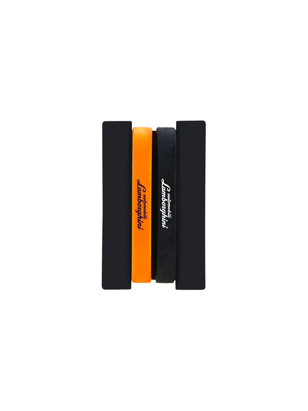 SET BRACCIALI IN SILICONE AUTOMOBILI LAMBORGHINI - NERO E ARANCIONE - Lamborghini Store