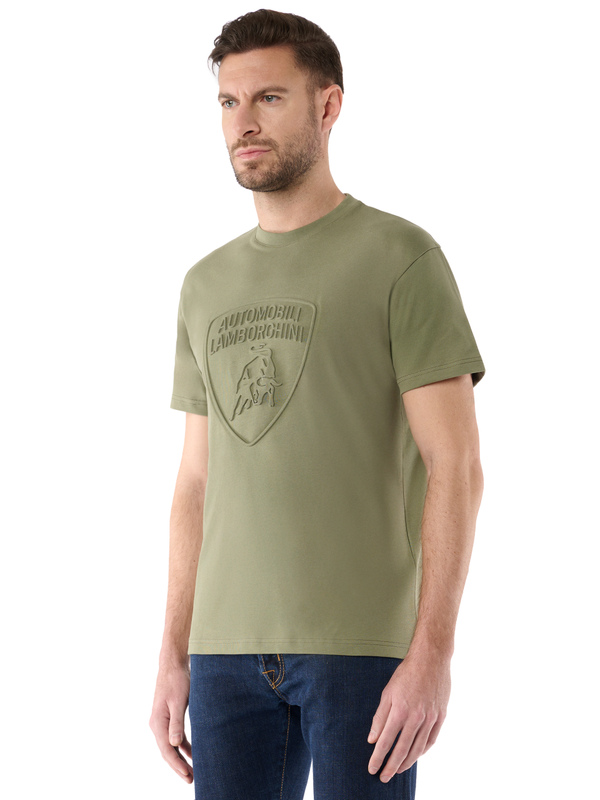 T-SHIRT AUTOMOBILI LAMBORGHINI WITH 3D SHIELD LOGO - Lamborghini Store