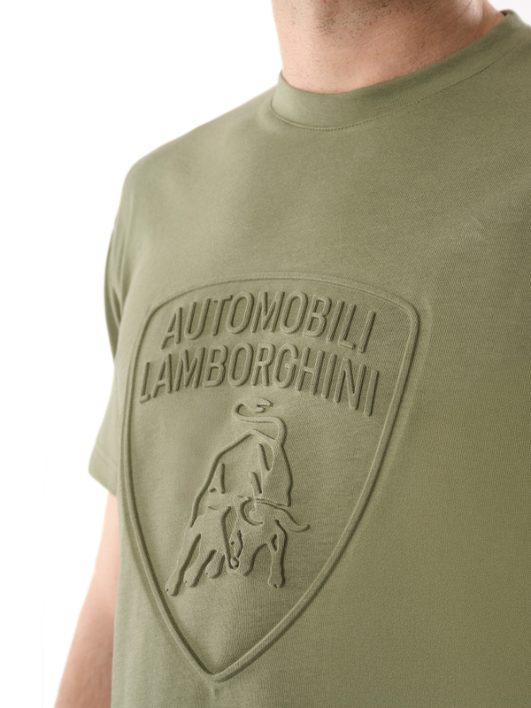 T-SHIRT AUTOMOBILI LAMBORGHINI WITH 3D SHIELD LOGO - Lamborghini Store