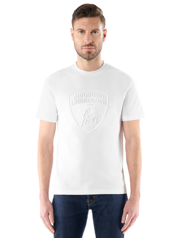 T-SHIRT AUTOMOBILI LAMBORGHINI WITH 3D SHIELD LOGO - Lamborghini Store