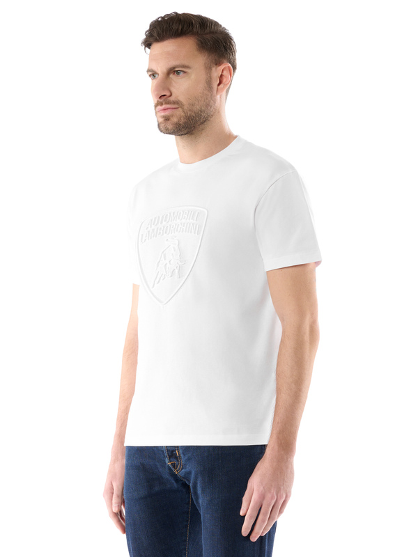T-SHIRT AUTOMOBILI LAMBORGHINI WITH 3D SHIELD LOGO - Lamborghini Store