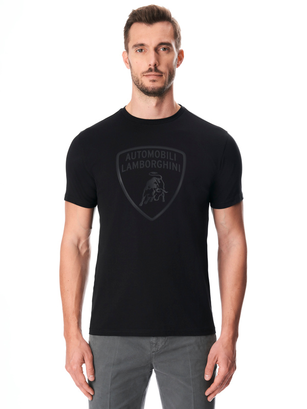 AUTOMOBILI LAMBORGHINI ICONIC BIG SHIELD CREW NECK T-SHIRT - Lamborghini Store