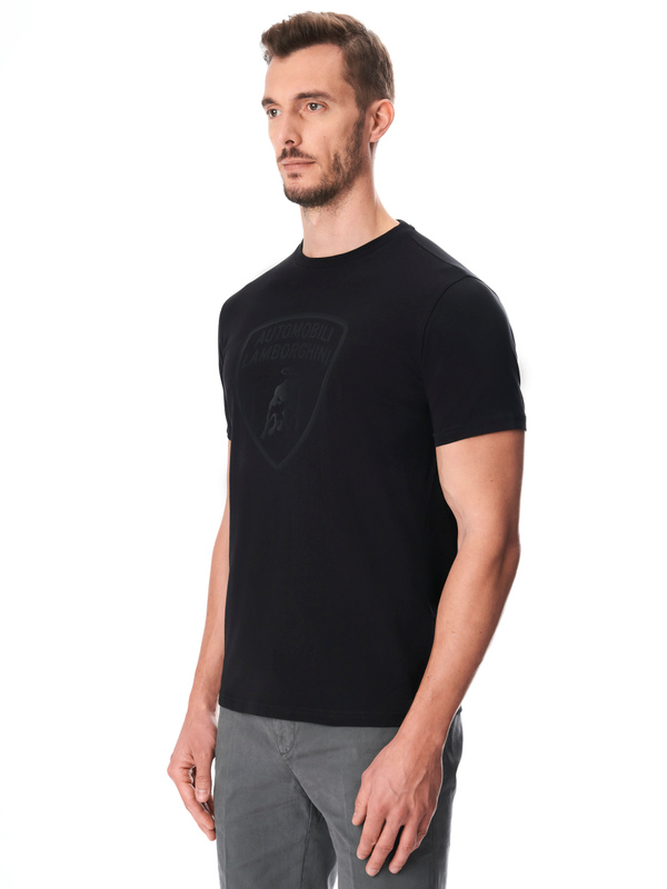 AUTOMOBILI LAMBORGHINI ICONIC BIG SHIELD CREW NECK T-SHIRT - Lamborghini Store