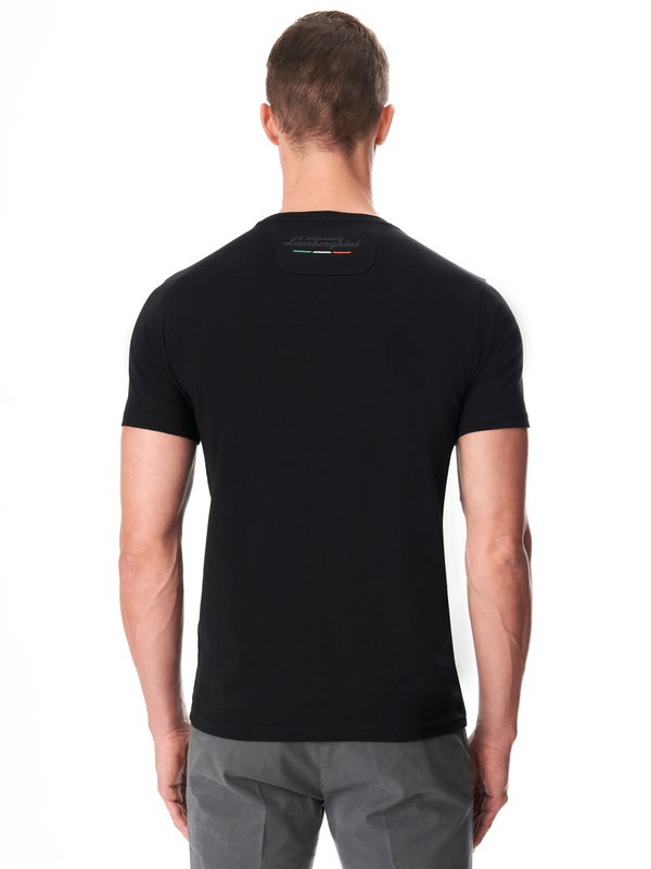 AUTOMOBILI LAMBORGHINI ICONIC BIG SHIELD CREW NECK T-SHIRT - Lamborghini Store