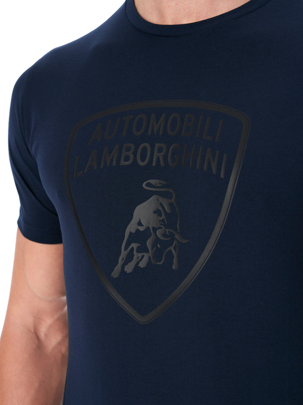 AUTOMOBILI LAMBORGHINI ICONIC BIG SHIELD CREW NECK T-SHIRT - Lamborghini Store