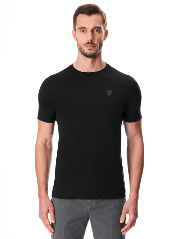 T-SHIRT CREW NECK AUTOMOBILI LAMBORGHINI ICONIC SMALL SHIELD - Lamborghini Store