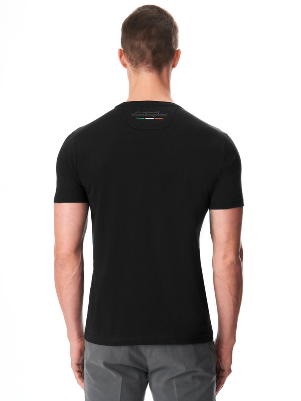 T-SHIRT CREW NECK AUTOMOBILI LAMBORGHINI ICONIC SMALL SHIELD - Lamborghini Store