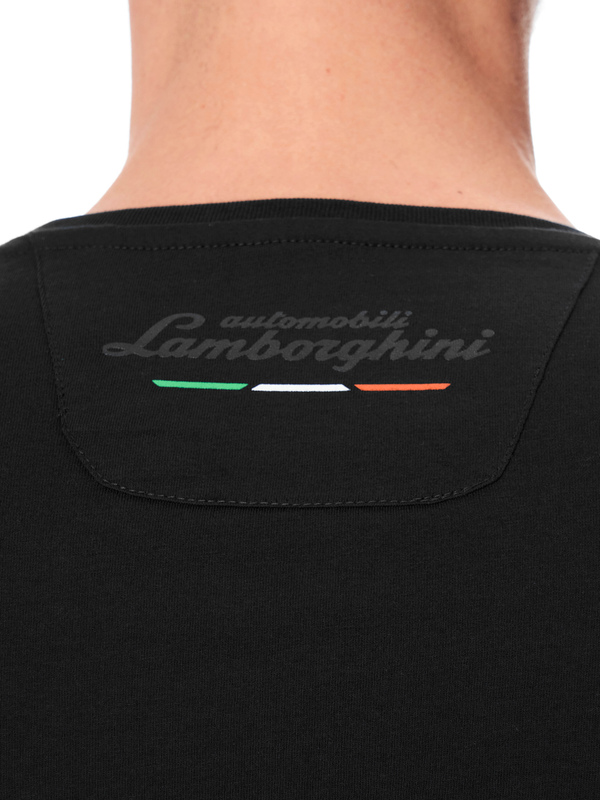 T-SHIRT CREW NECK AUTOMOBILI LAMBORGHINI ICONIC SMALL SHIELD - Lamborghini Store