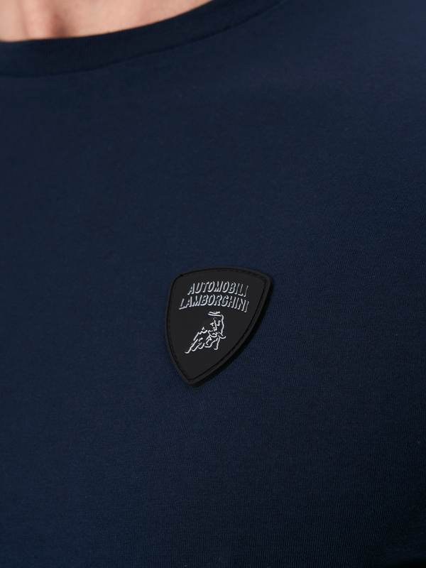 AUTOMOBILI LAMBORGHINI ICONIC SMALL SHIELD CREW NECK T-SHIRT - Lamborghini Store