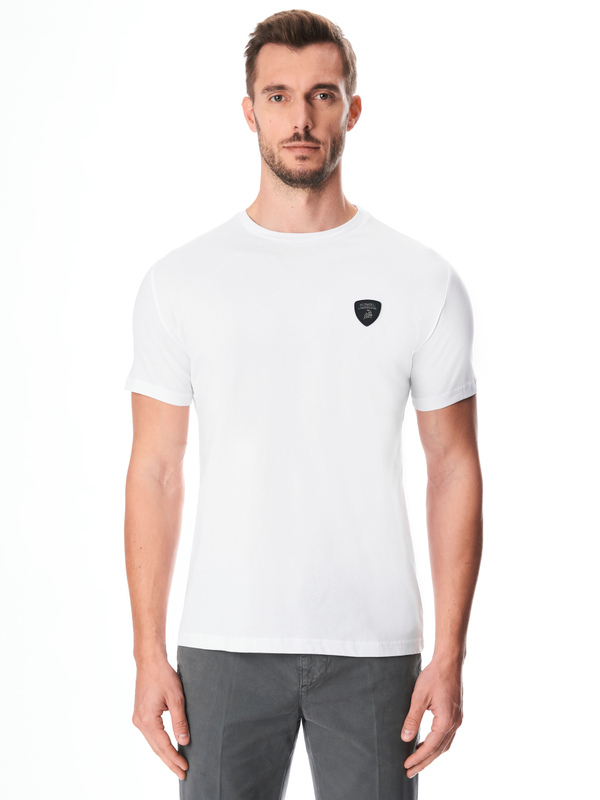 AUTOMOBILI LAMBORGHINI ICONIC SMALL SHIELD CREW NECK T-SHIRT - Lamborghini Store