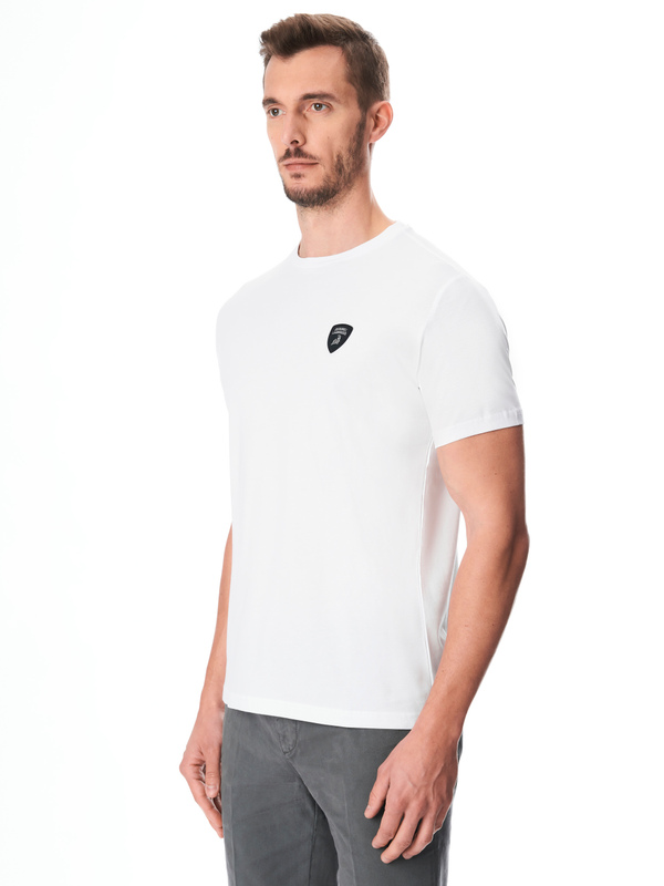 AUTOMOBILI LAMBORGHINI ICONIC SMALL SHIELD CREW NECK T-SHIRT - Lamborghini Store