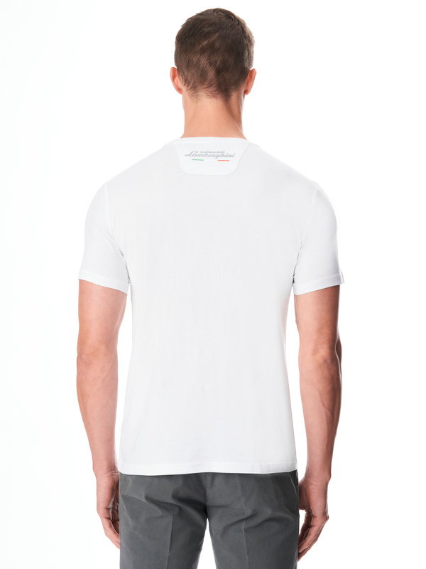 AUTOMOBILI LAMBORGHINI ICONIC SMALL SHIELD CREW NECK T-SHIRT - Lamborghini Store