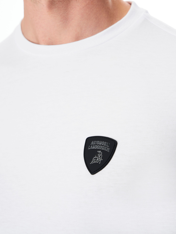 AUTOMOBILI LAMBORGHINI ICONIC SMALL SHIELD CREW NECK T-SHIRT - Lamborghini Store