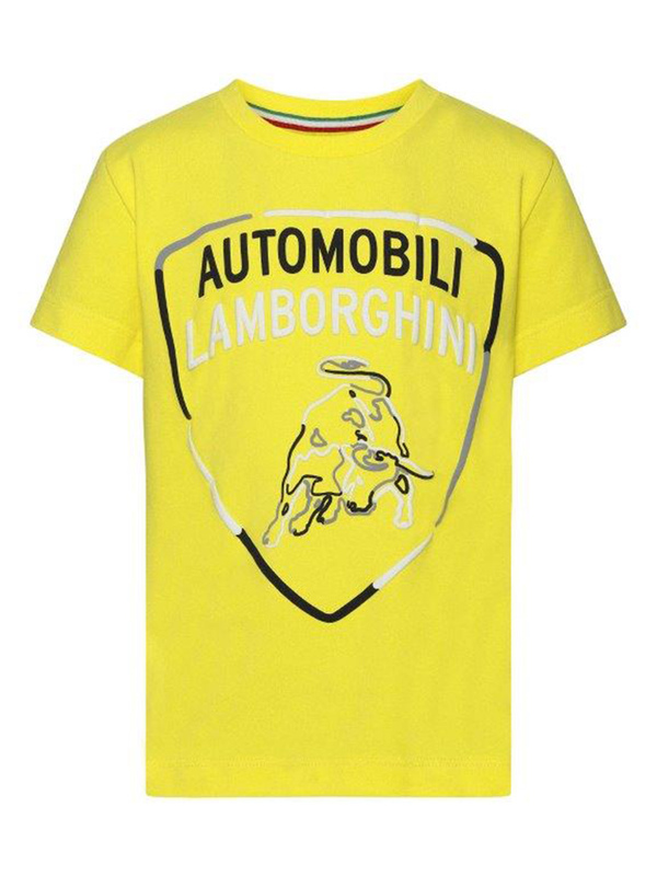 T-SHIRT CON SCUDO MULTICOLORE BAMBINO - Lamborghini Store