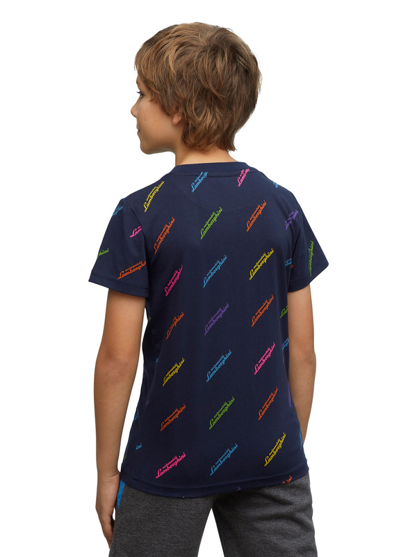 全身彩色印花的儿童T恤 - Lamborghini Store