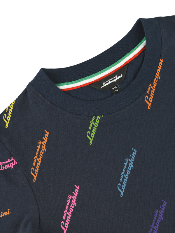 全身彩色印花的儿童T恤 - Lamborghini Store