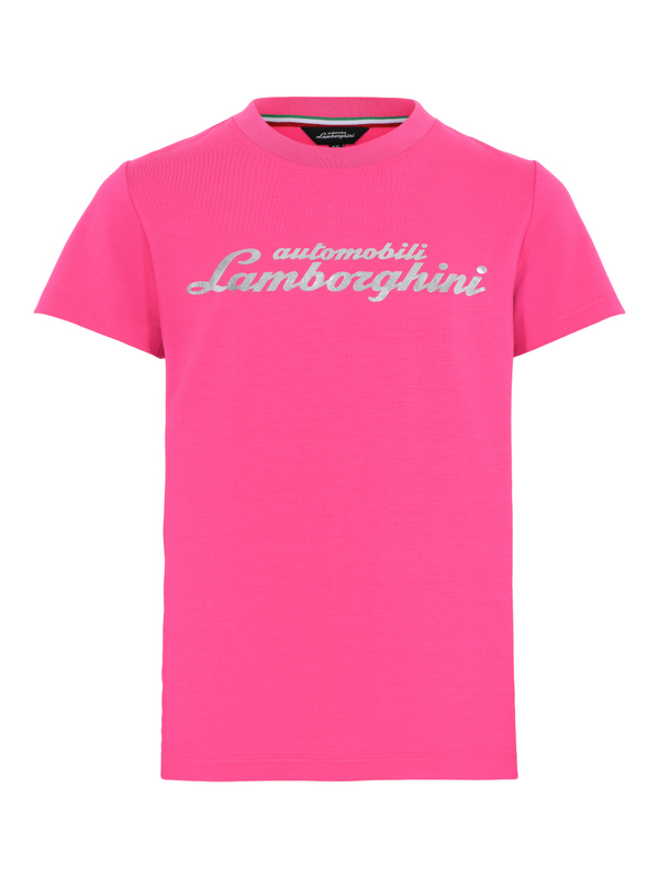Metallic Logoscript T-shirt|95% cotton, 5% elastane| - Lamborghini Store